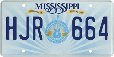 MS license plate HJR664
