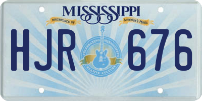 MS license plate HJR676