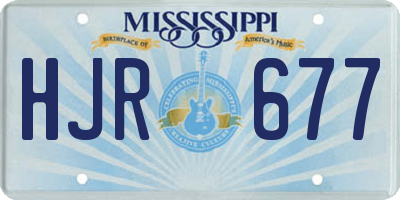 MS license plate HJR677