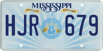 MS license plate HJR679