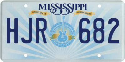 MS license plate HJR682