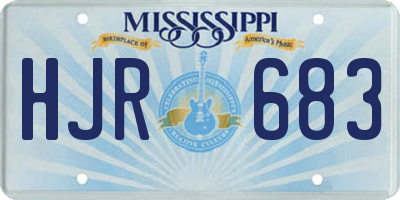 MS license plate HJR683