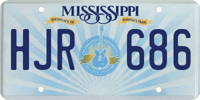 MS license plate HJR686