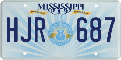 MS license plate HJR687