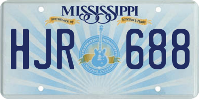 MS license plate HJR688