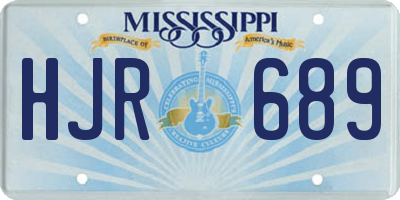 MS license plate HJR689