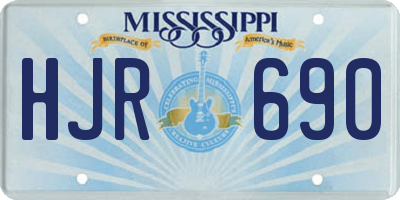 MS license plate HJR690