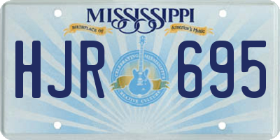 MS license plate HJR695