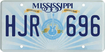 MS license plate HJR696
