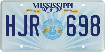 MS license plate HJR698
