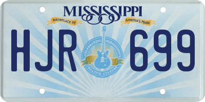 MS license plate HJR699