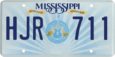 MS license plate HJR711