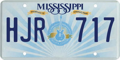 MS license plate HJR717