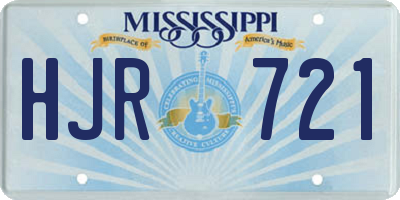 MS license plate HJR721