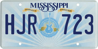 MS license plate HJR723