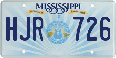 MS license plate HJR726