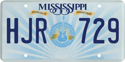 MS license plate HJR729