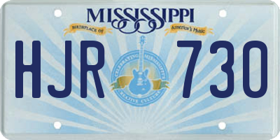 MS license plate HJR730