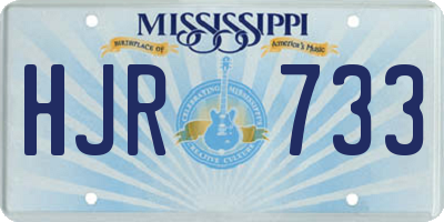 MS license plate HJR733