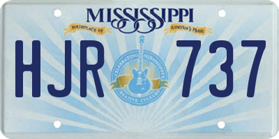 MS license plate HJR737