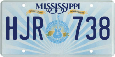 MS license plate HJR738