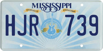MS license plate HJR739