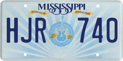 MS license plate HJR740