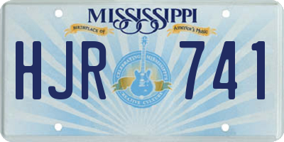 MS license plate HJR741