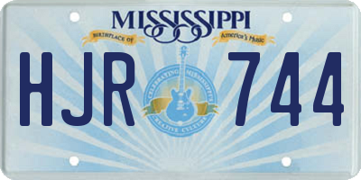 MS license plate HJR744