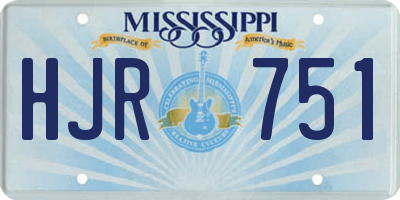 MS license plate HJR751