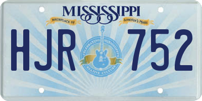MS license plate HJR752