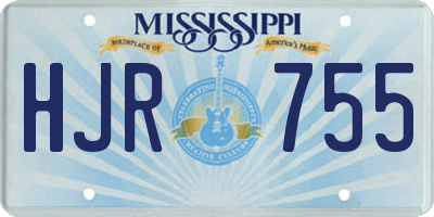 MS license plate HJR755