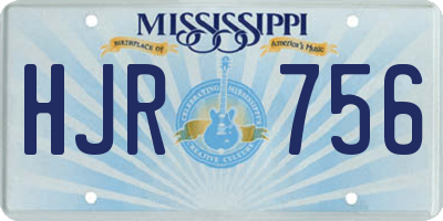 MS license plate HJR756