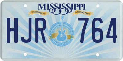 MS license plate HJR764