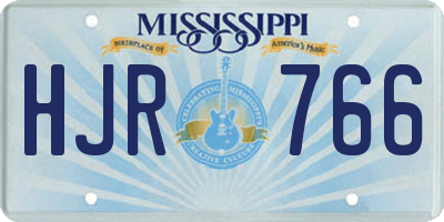 MS license plate HJR766