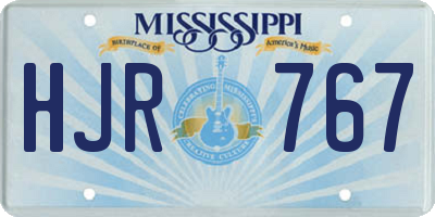 MS license plate HJR767
