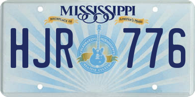 MS license plate HJR776