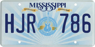 MS license plate HJR786