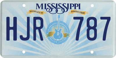 MS license plate HJR787