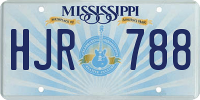 MS license plate HJR788