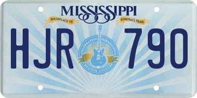 MS license plate HJR790