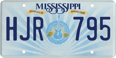 MS license plate HJR795