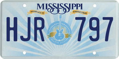 MS license plate HJR797