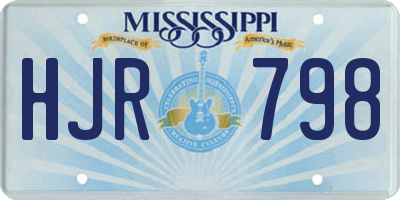 MS license plate HJR798