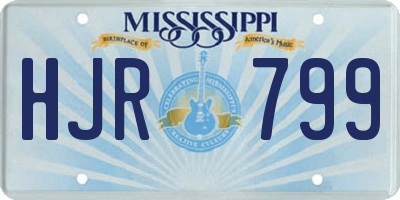 MS license plate HJR799