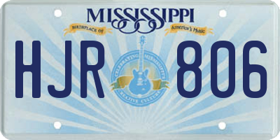 MS license plate HJR806
