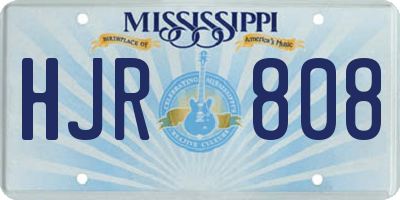 MS license plate HJR808