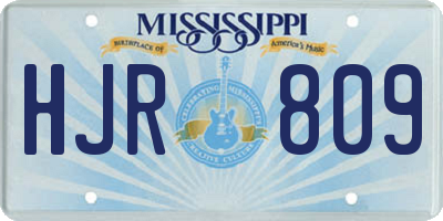MS license plate HJR809