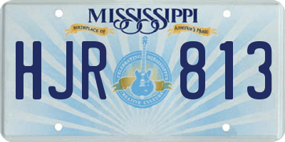 MS license plate HJR813