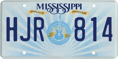 MS license plate HJR814